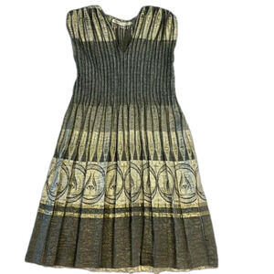 Max Studio Metallic Pleated Dress Size Small